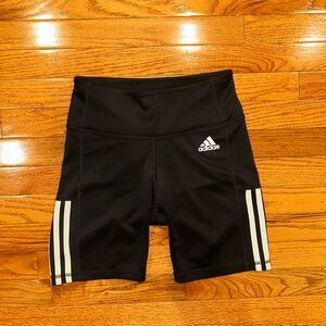 Adidas Black Training Shorts with White Stripes